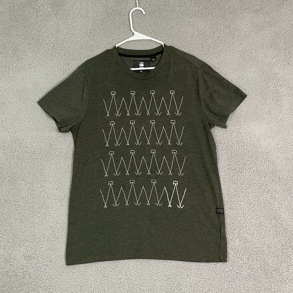 G-Star Olive Graphic Short Sleeve Tee